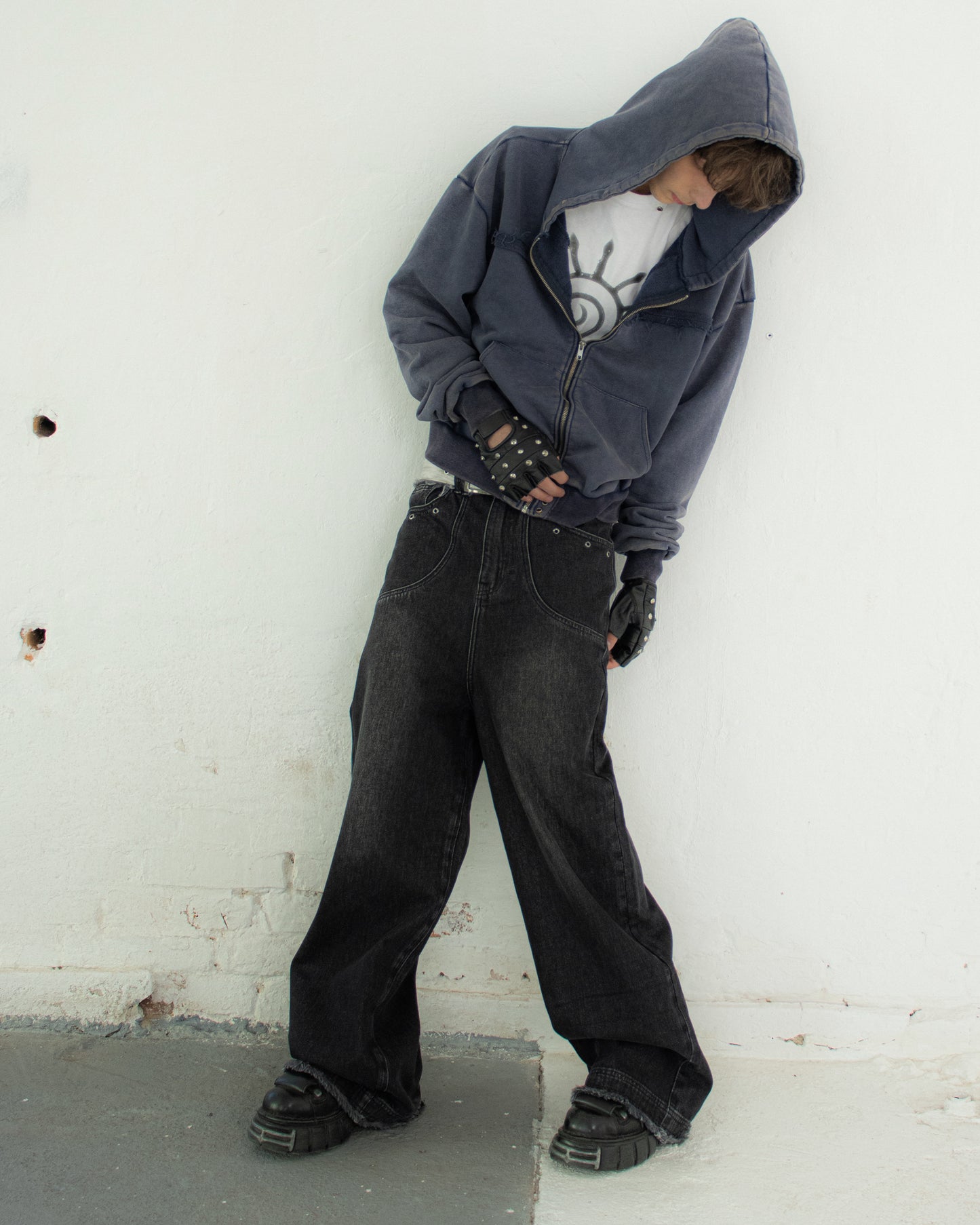 Somnium binary grey washed denim