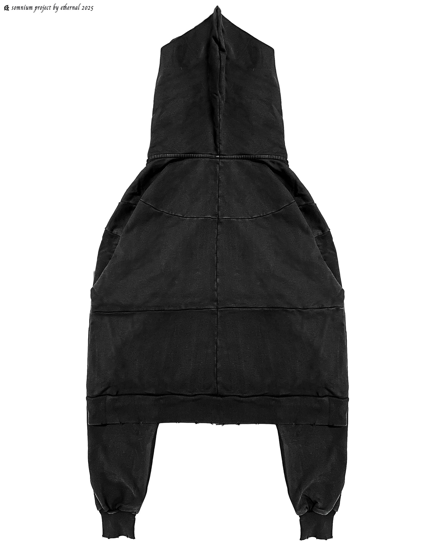 Somnium black zip hoodie