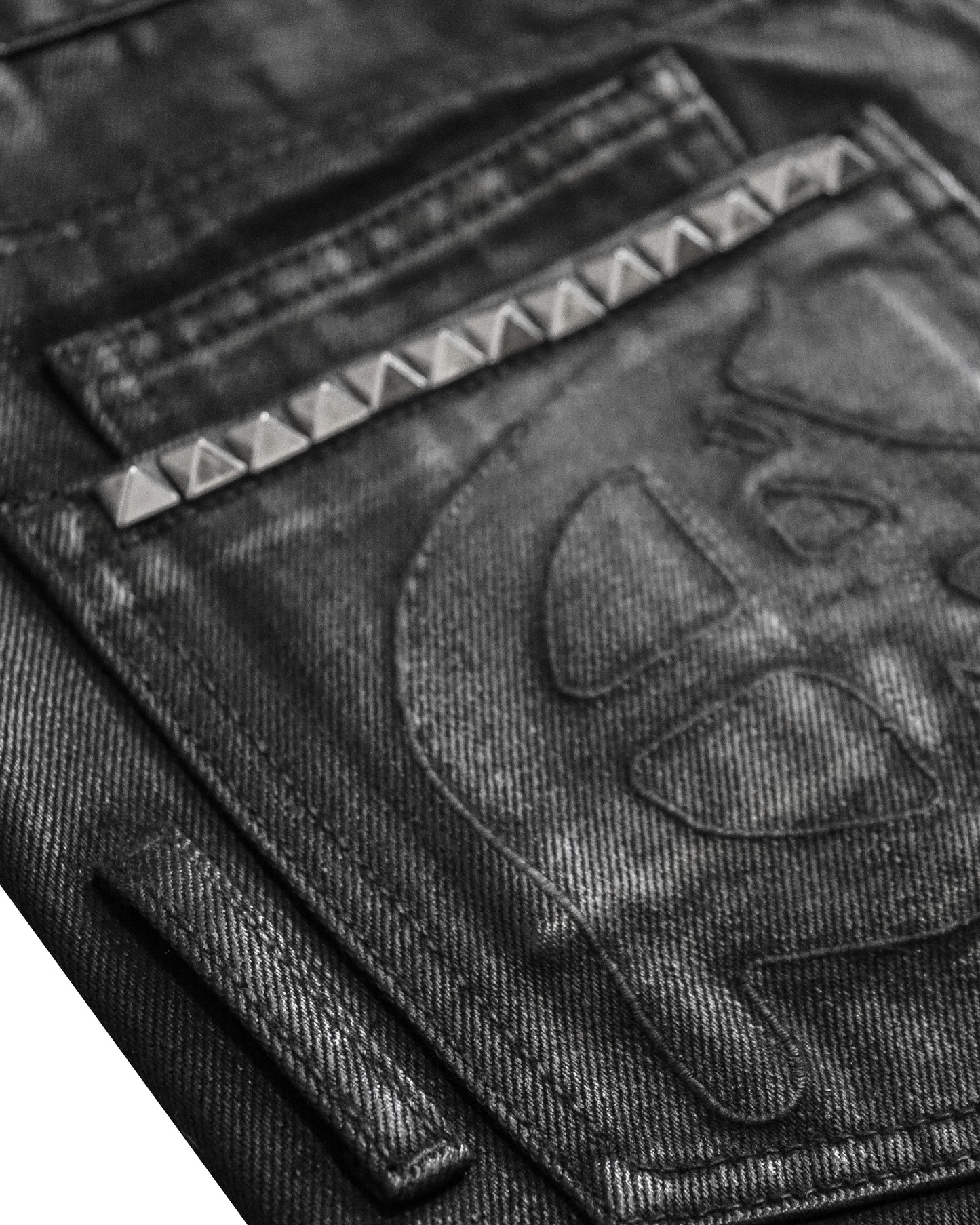 Somnium waxed flared denim