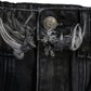 Binary distressed denim shorts