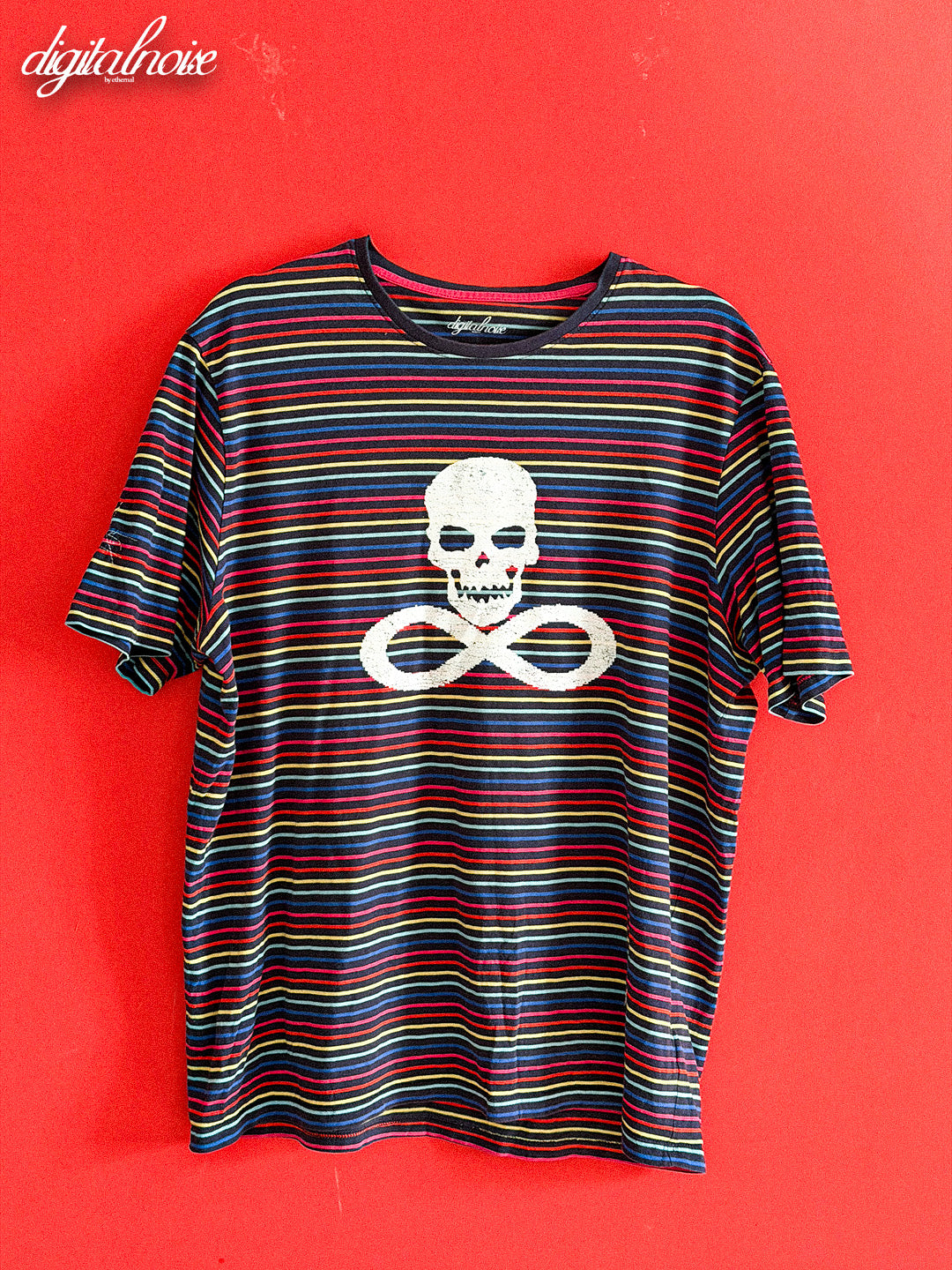 1/1 infinite skull RGB stripped t-shirt