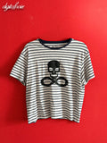 1/1 infinite skull stripped t-shirt