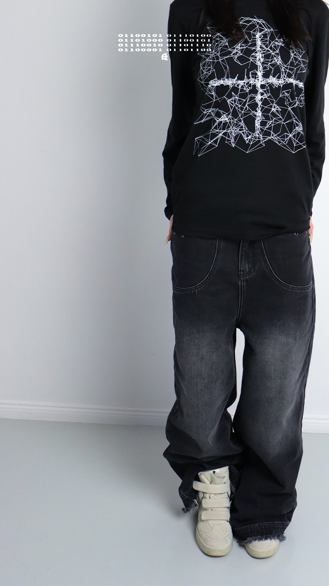 Somnium binary grey washed denim