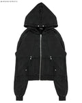 Somnium black zip hoodie