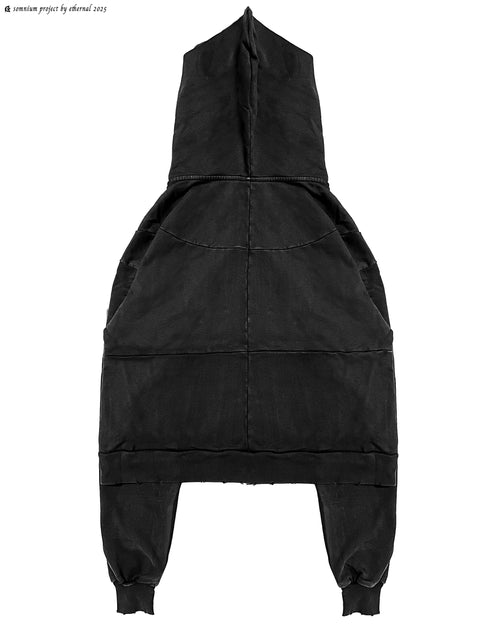 Somnium black zip hoodie